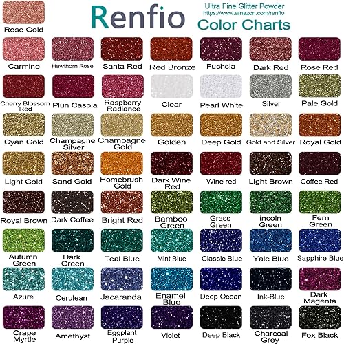 Miniatura 15 de Renfio Polvo ultra fino de purpurina rojo vino oscuro, 2.11 onzas (2.12 oz), copos de PET, manualidades, lentejuelas, decoración de slime, seguro