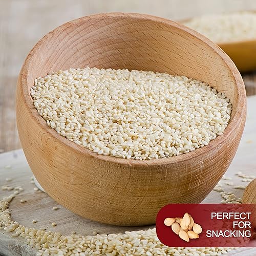 Miniatura 5 de We Got Nuts Semillas de sésamo de cáscara blanca bolsa de 5 libras 80 onzas  Sin conservantes añadidos sin OMG 100 natural sin cáscara  Para hornear