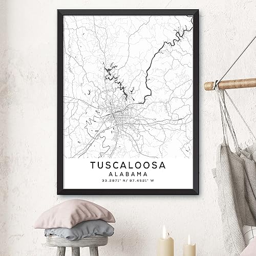 Miniatura 3 de Mapa de Tuscaloosa, Alabama, Light 2 (24x36)