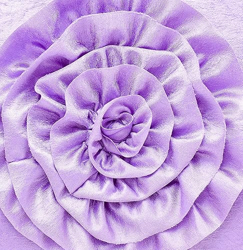 Miniatura 2 de The White Petals Funda de cojín ocre (flor 3D, 12 x 12 pulgadas, paquete de 1)