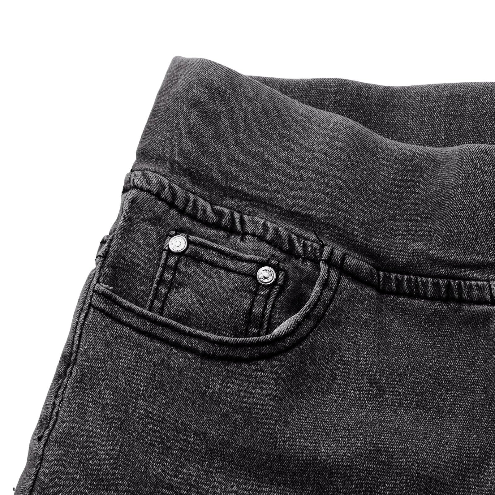 Generisch Jeans da donna a gamba larga, colore blu scuro, a vita alta, dritti, con tasche, pantaloni in denim larghi da infilare, leggeri, comodi, Y2K, elasticizzati