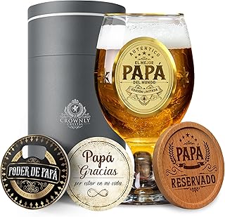CROWNLY CRYSTAL® presente Padre Copas De Cerveza presentes Personalizados presente Original