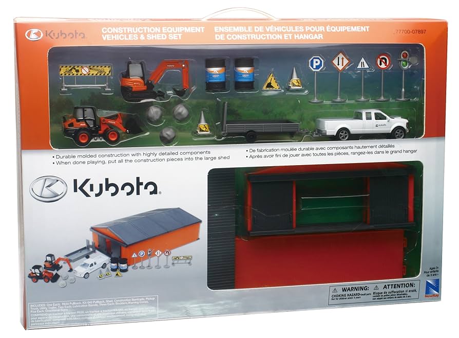 ククサ(taya yauota)作品です。 Amazon.com: Kubota Construction Vehicle Playset w/ Shed