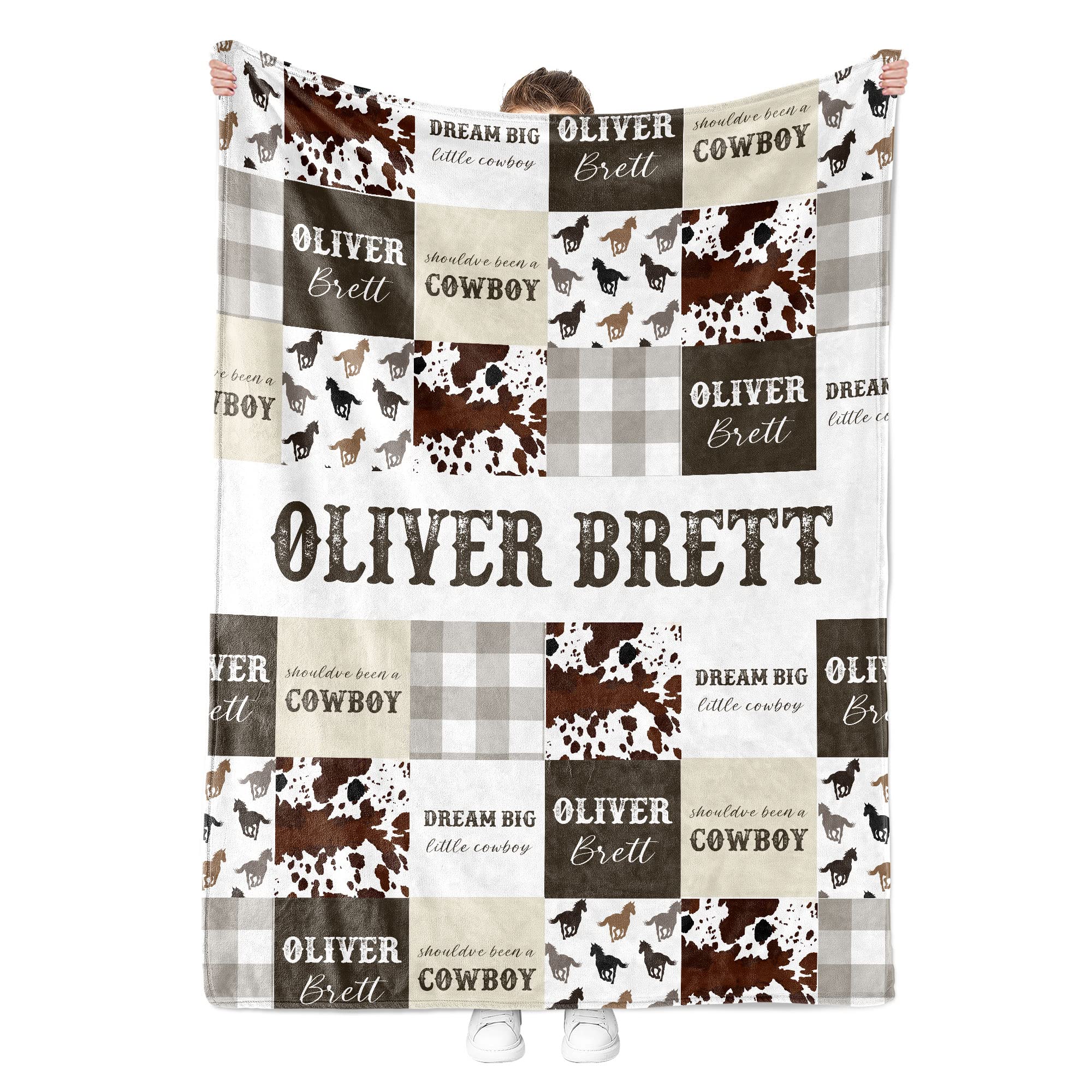 MDPrints Custom Baby Blankets For Boys, Customizaed Baby Boy Gifts With...