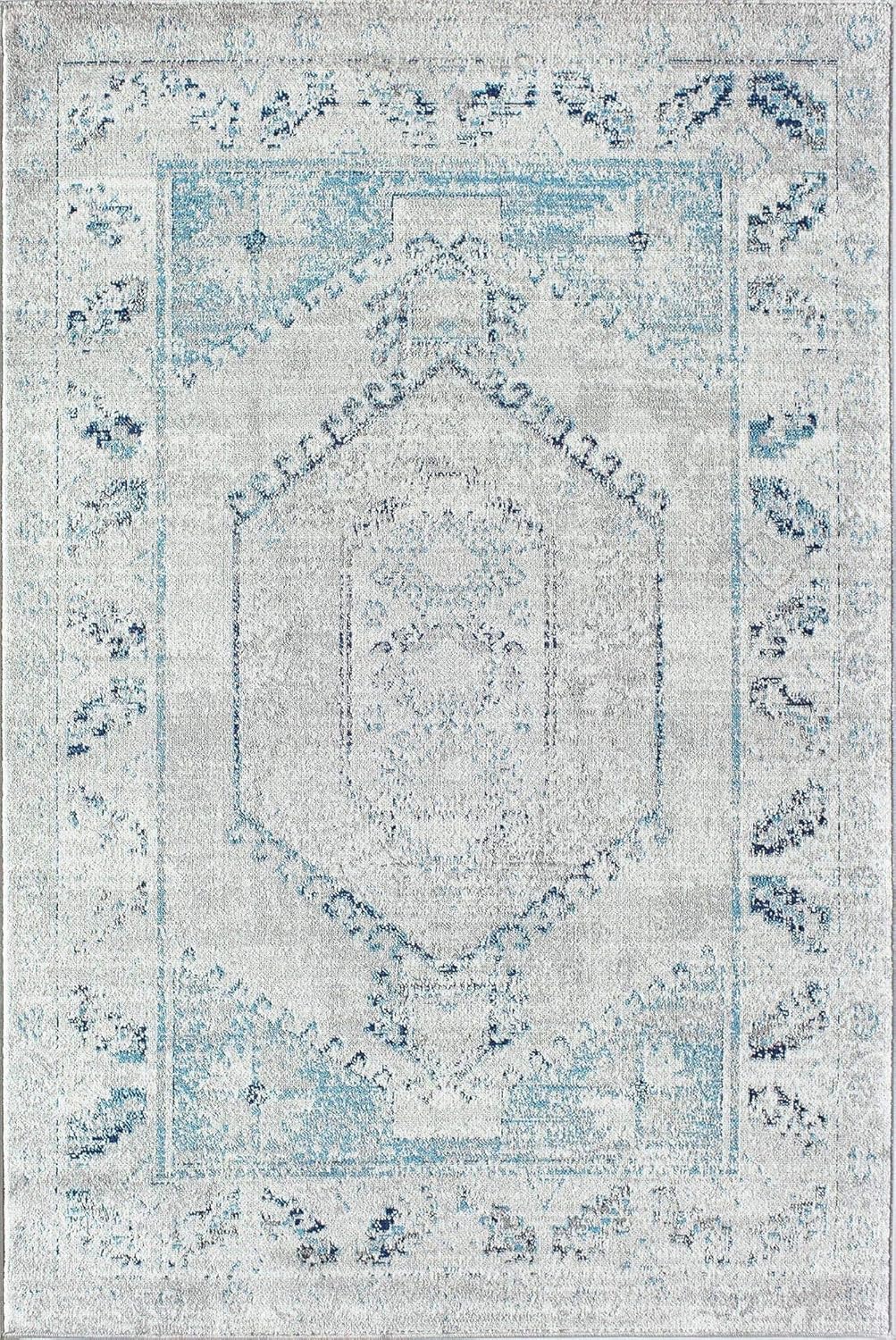 Rugs America FY10B Misty Smoke Farmhouse Vintage Area Rug 2'6" x 8'