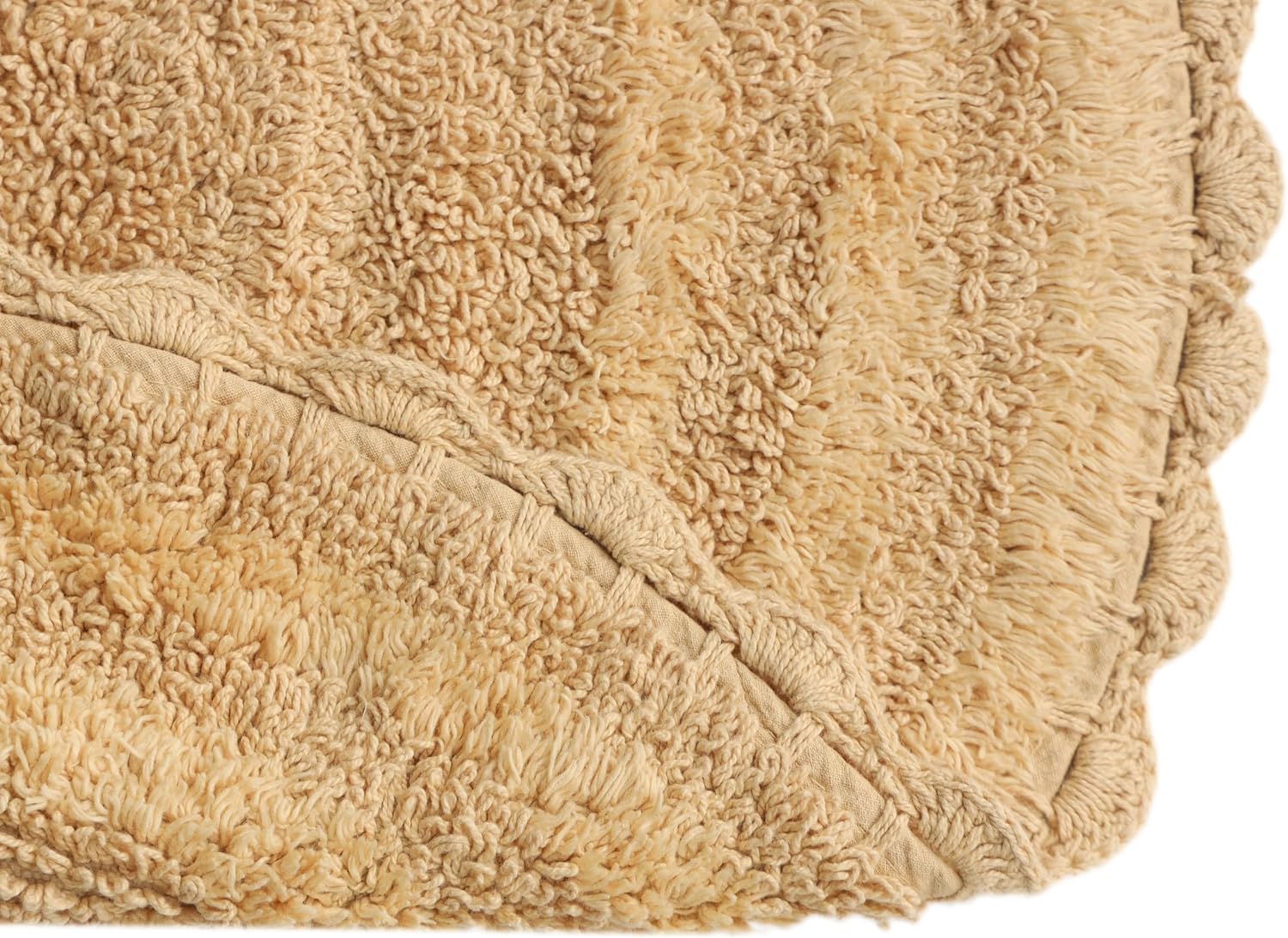 Crochet Lace Reversible Round Semi Circle and Oval Bathroom Rug