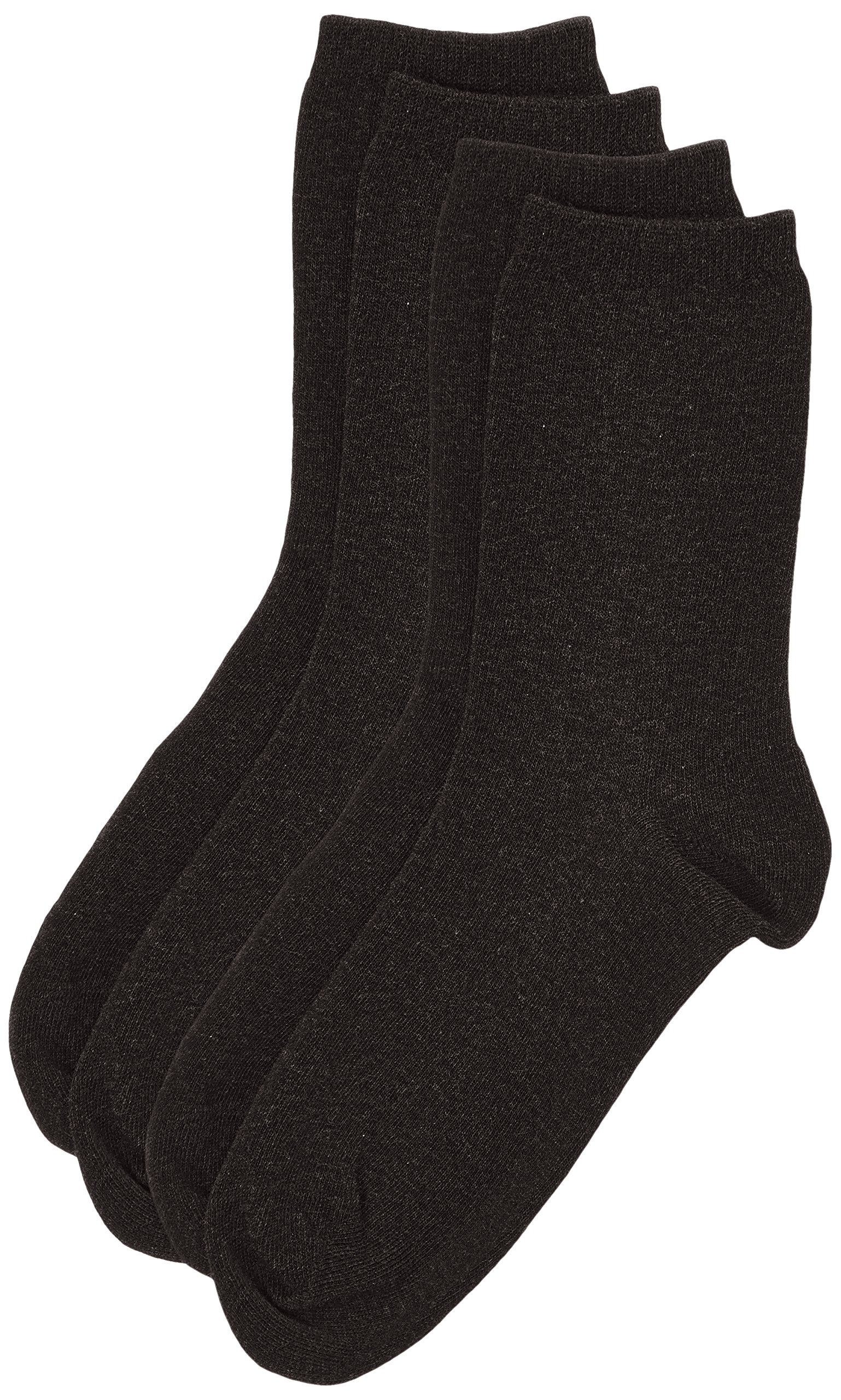 Dim Women's Cotton Reinforced Heel Socks x2 Black 39-42