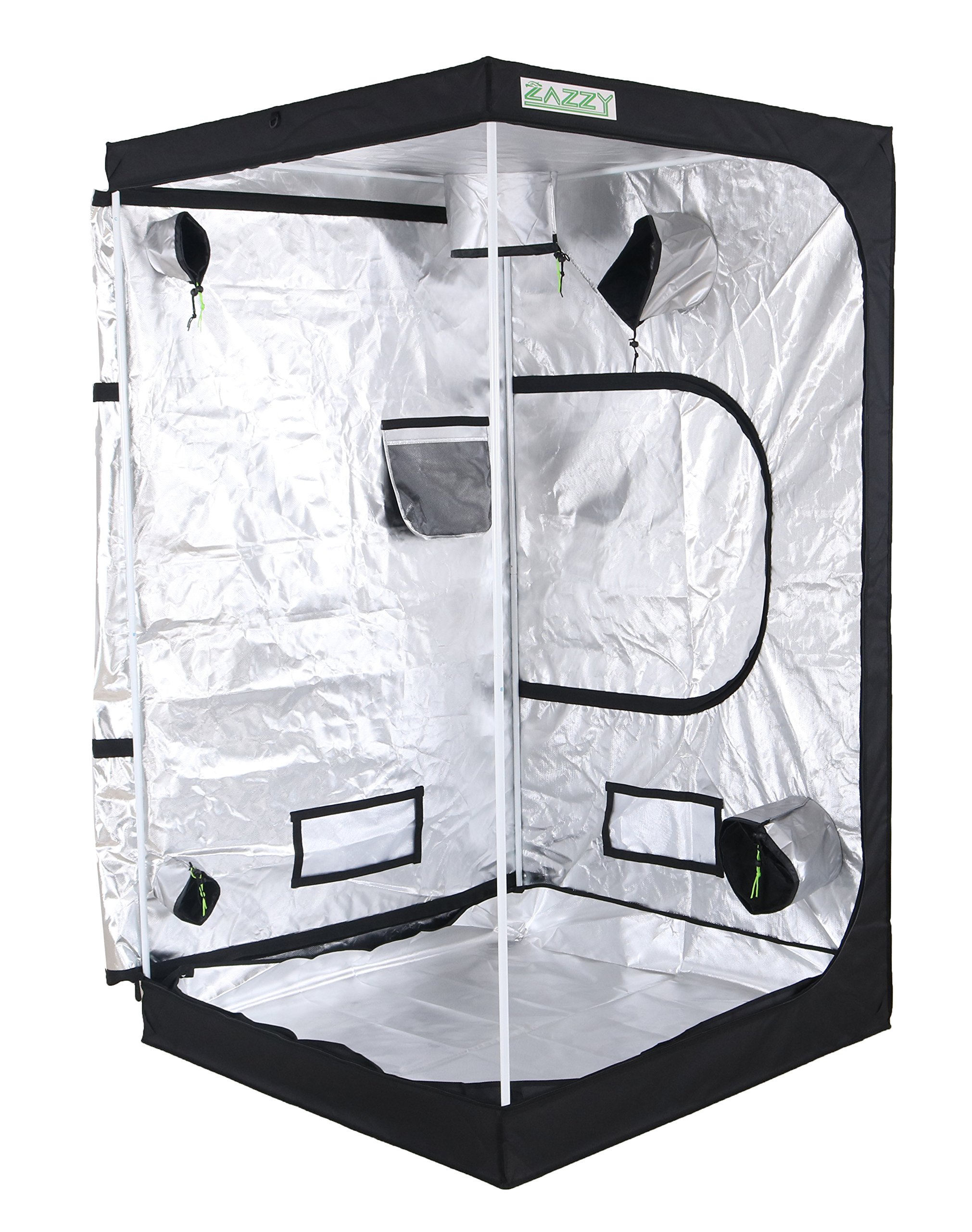 Zazzy 48"x48"x78" Growing Tents for Indoor Plant 600D Mylar Hydroponic