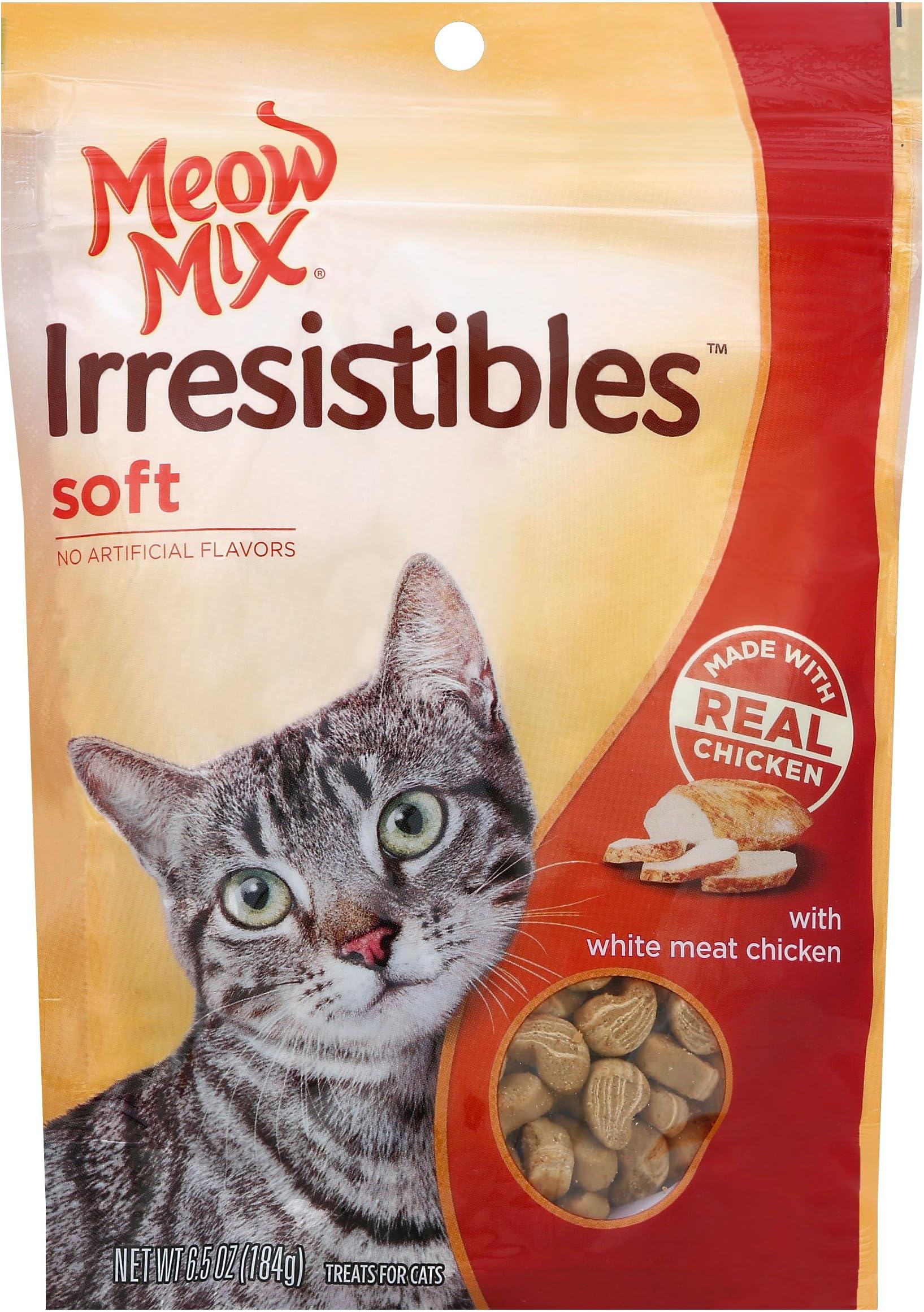 Irresistibles Soft Cat Treats with Real White Meat Chicken, 6.5 oz