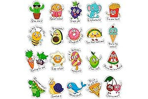 800PCS Punny Teacher Stickers for Students, D-FantiX Motivational Reward Stickers for Kids Classroom