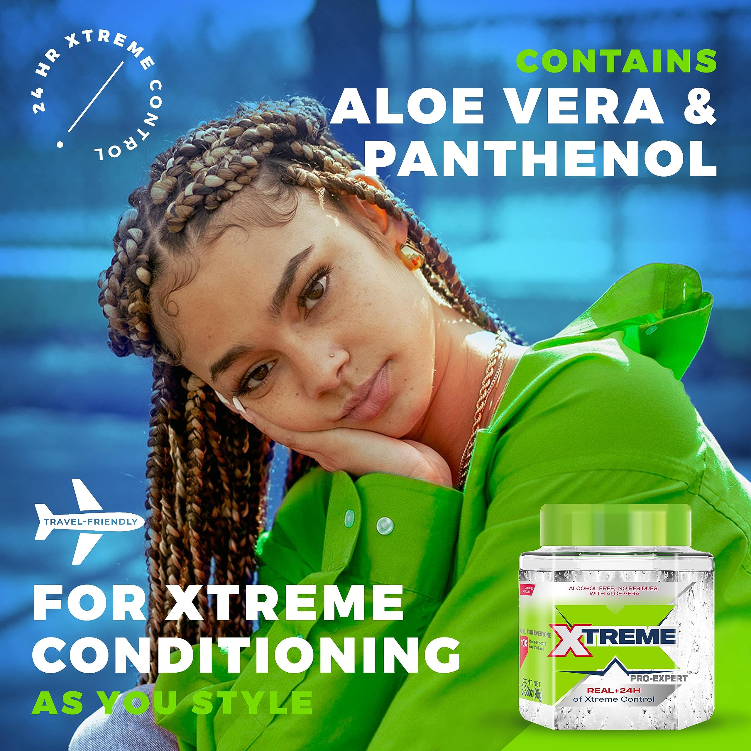 Xtreme Professional Hair Styling Gel, Clear, 10X Control Fixation Level, 8.81 oz, 3 Pack