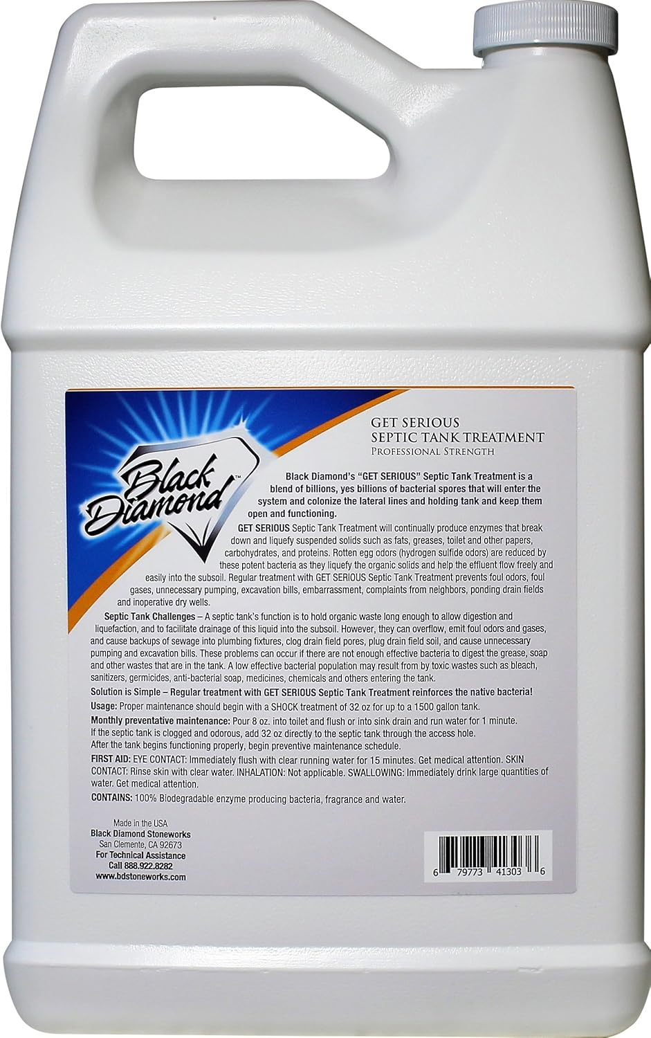 GET SERIOUS Septic Tank Treatment Liquid Natural Enzymes. Residential, Commercial, Industrial, RV Systems. Septic Tank Enzymes Liquid Destory Odor, and Build-Up. (Quart Gallon)