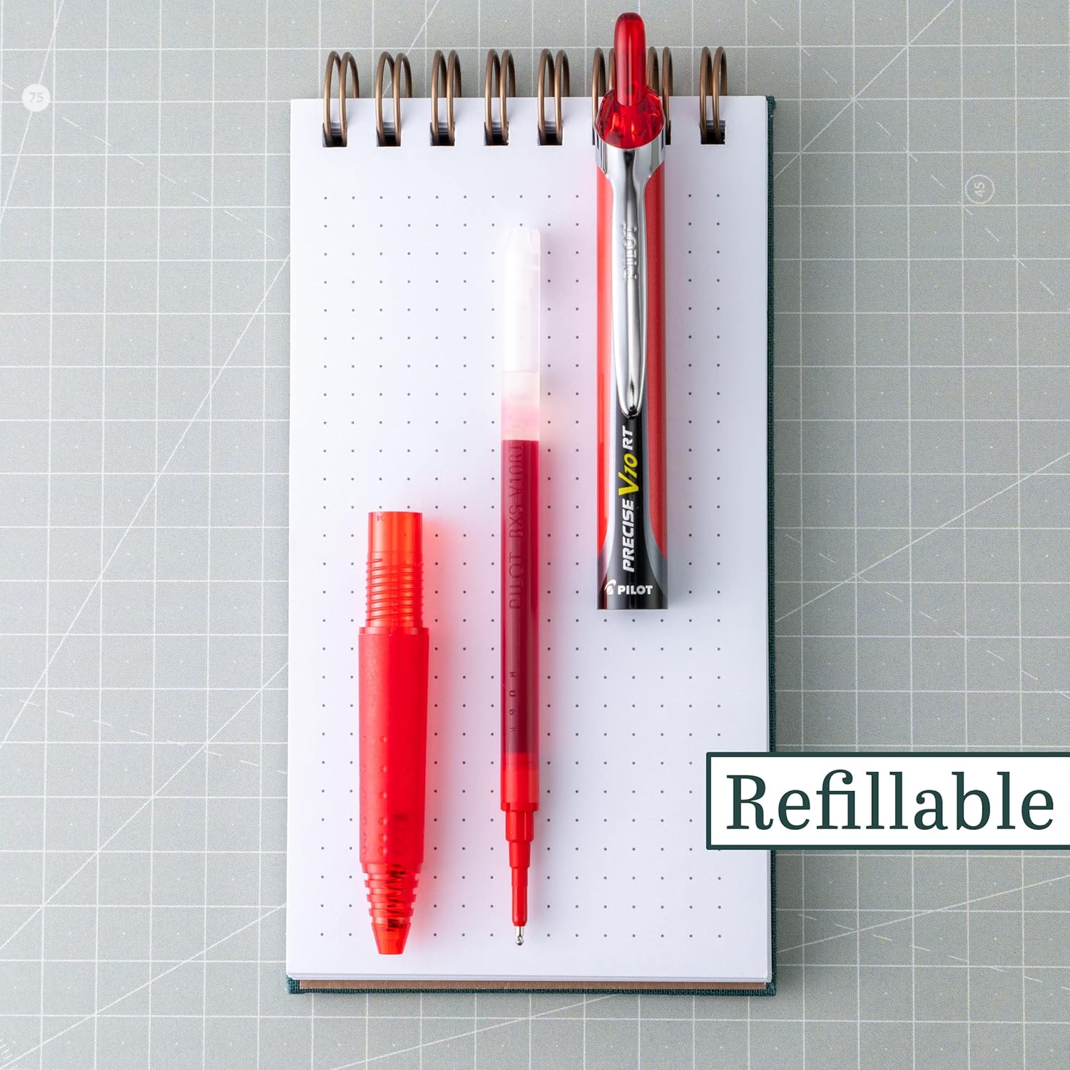 PILOT Precise V10 RT Refillable & Retractable Rolling Ball Pens, Bold Point, Purple Ink, 12-Pack (13459)