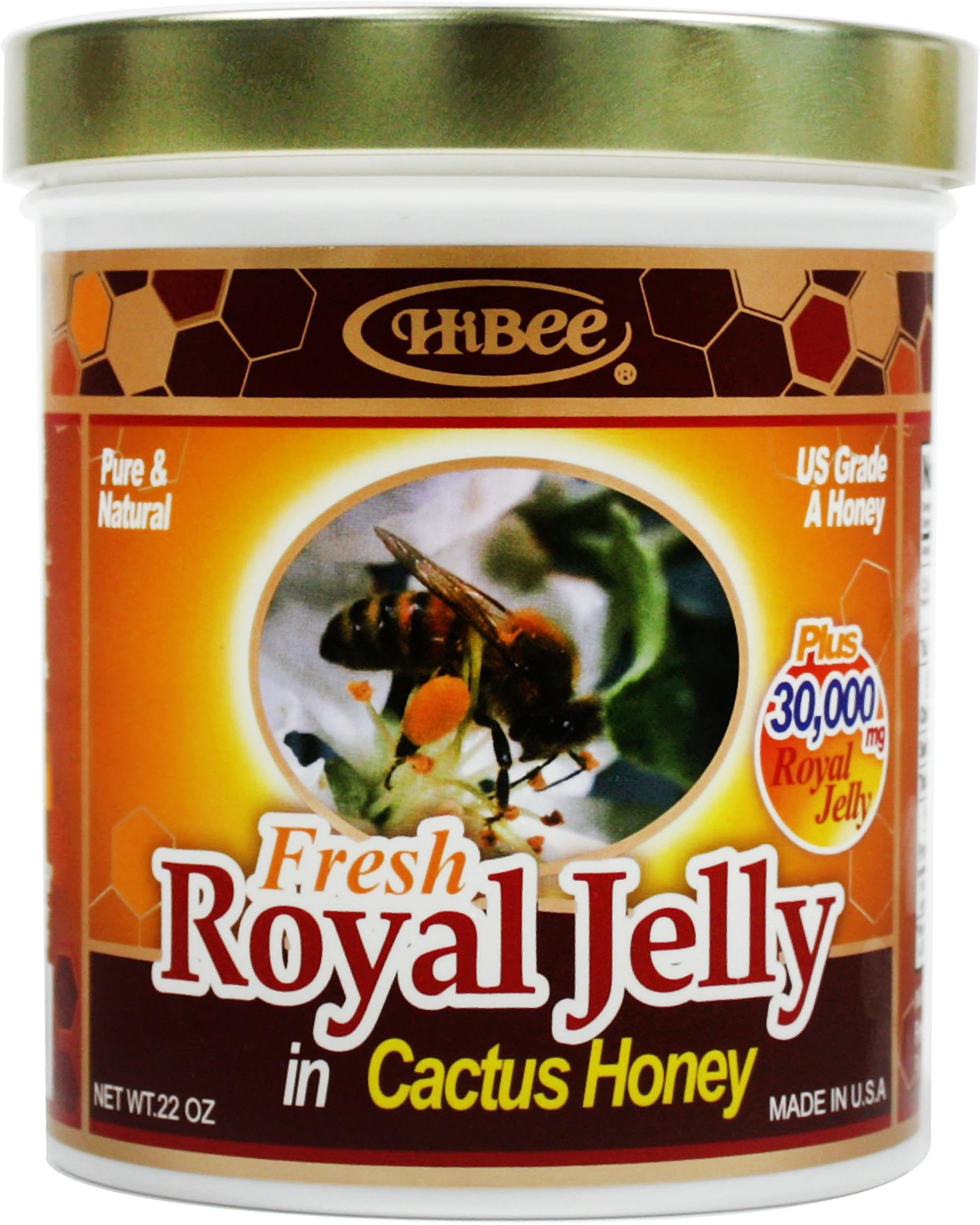 Fresh Royal Jelly in Cactus Honey with 30,000mg Royal Jelly_22oz