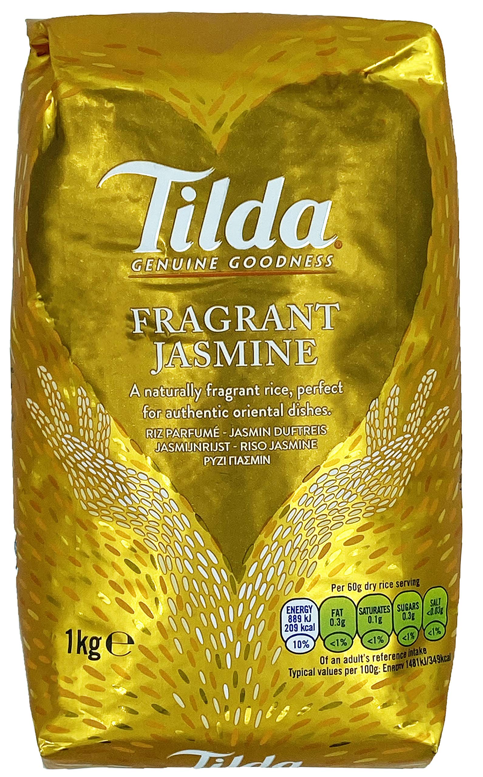 Dúo descubrimiento Arroz TILDA: Arroz Basmati Long Pure Original 10 kg + arroz fragante con jazmín 1 kg – Sin gluten