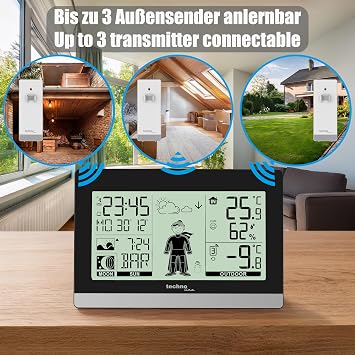 Technoline WS9612 Modern Weather Station Black