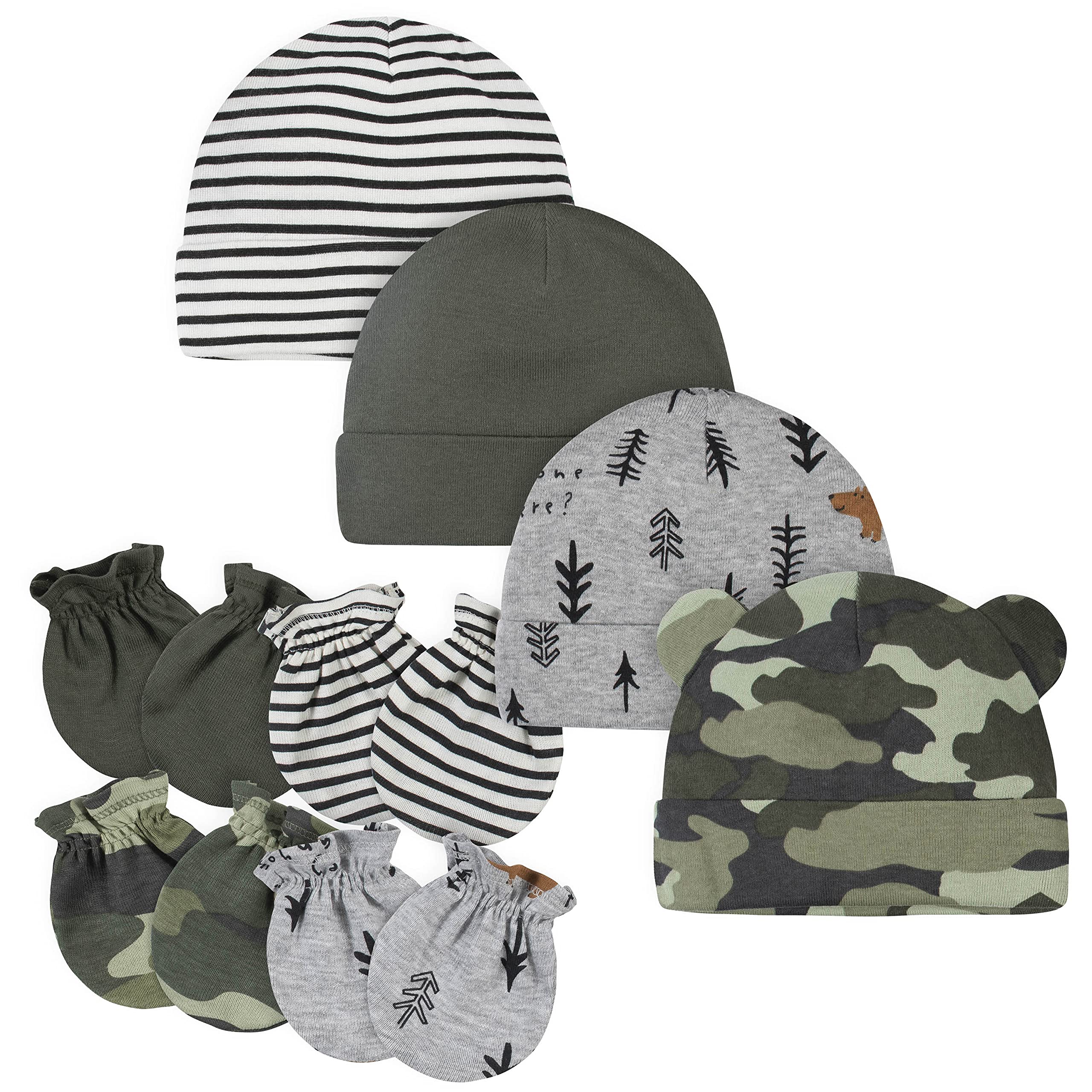GerberBaby Boys' Cap and Mitten Sets