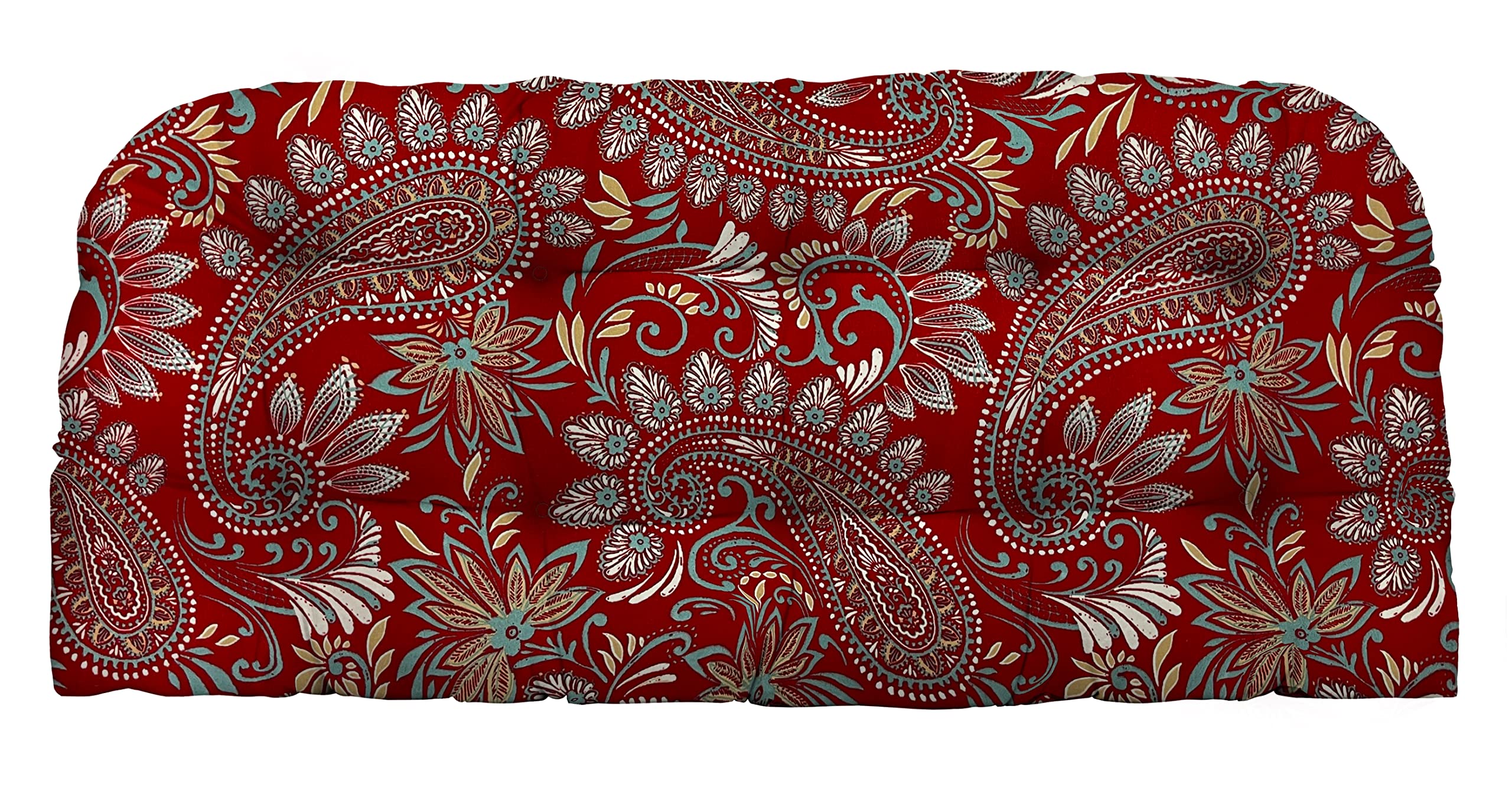 RSH DECOR: Tufted Wicker Loveseat Cushion | 41” x 19