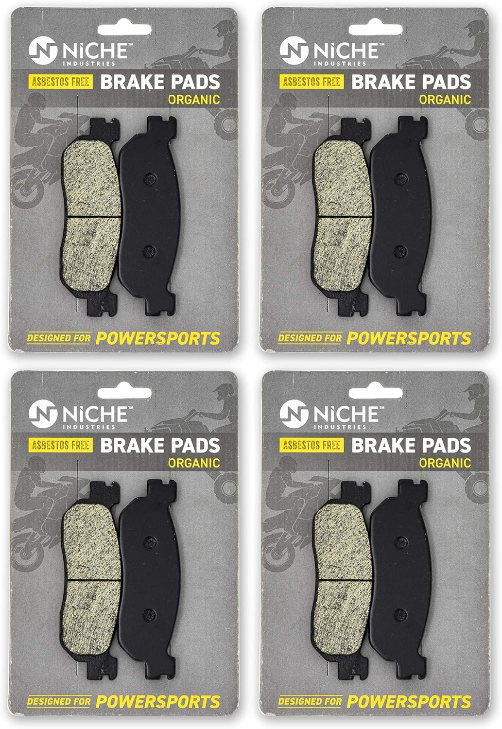 NICHE Brake Pad Set for Yamaha XT250 TW200 XT225 3C5-25805-00-00 Front Organic 4 Pack