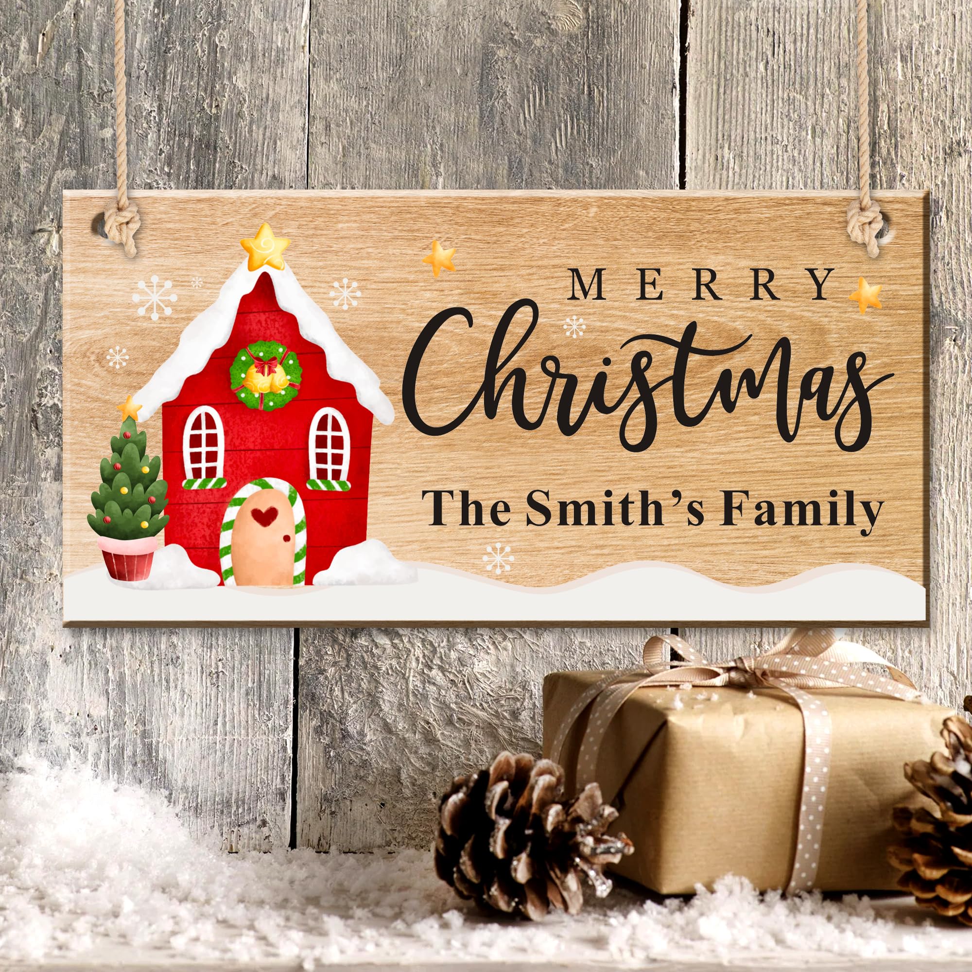 Personalised Christmas Signs and Plaques Family Sign Xmas