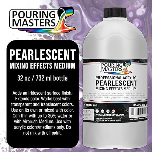Miniatura 7 de Pouring Masters Efectos de mezcla de acrílico perlado profesional mediano, 16 onzas (pinta)  Crea efectos metálicos iridiscentes de perlas, mejora