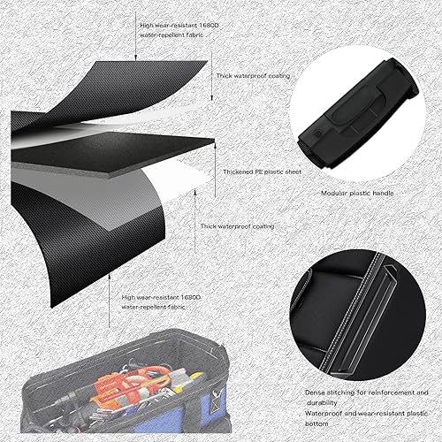 Miniatura 3 de 16+1Pockets Tools Bag,Heavy-Duty Electrician Tool Organizer Bag,16 Inch Carry On Electrician Tool Pouch,Waterproof Canvas Tool Bags for Men