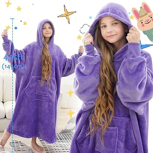 Miniatura 5 de Sudadera de gran tamaño para mujeres y hombres, cálida y acogedora manta de forro polar Sherpa con capucha con bolsillos profundos para adultos y