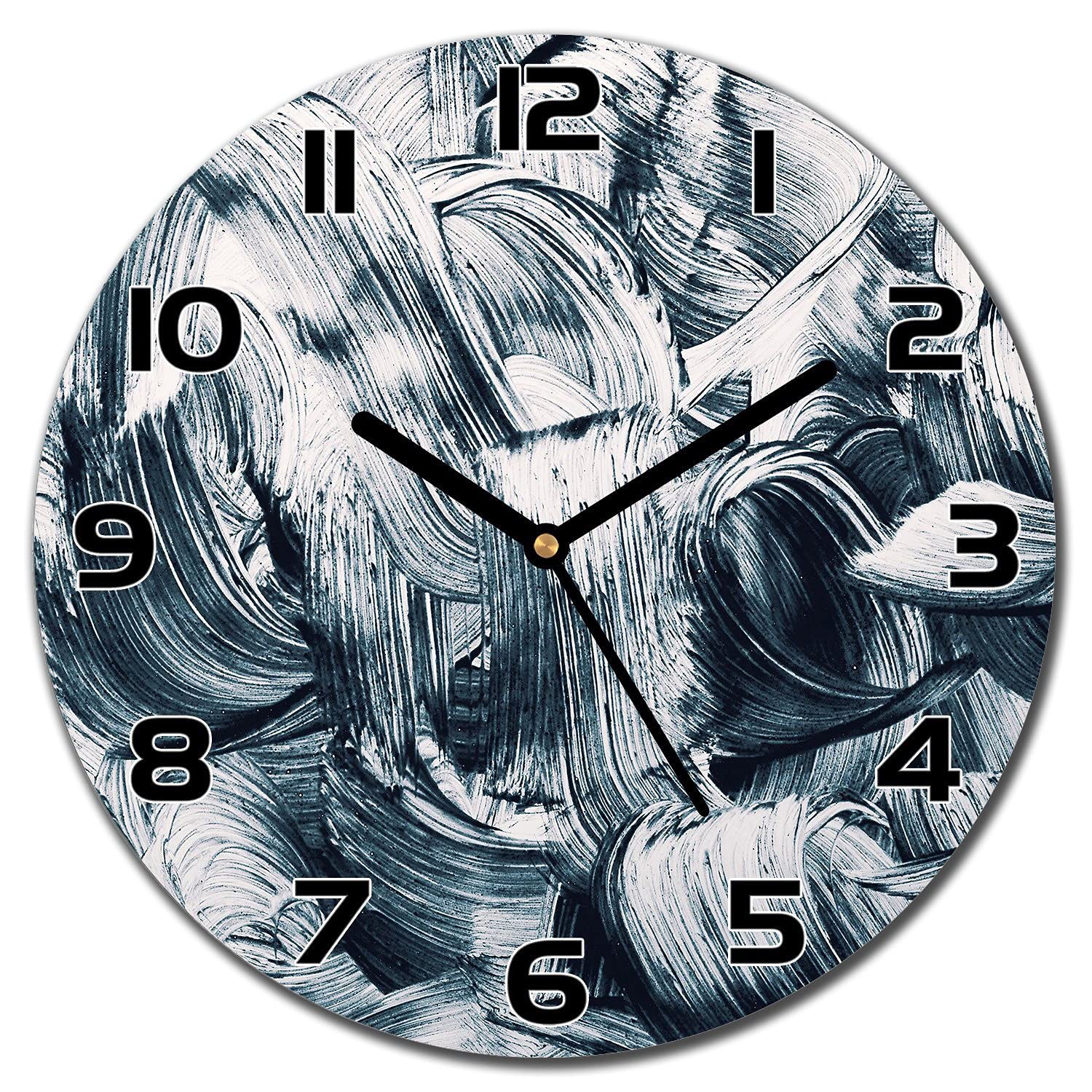 Horloge en verre securite Coloray 30 cm Illustration de Peinture Moderne
