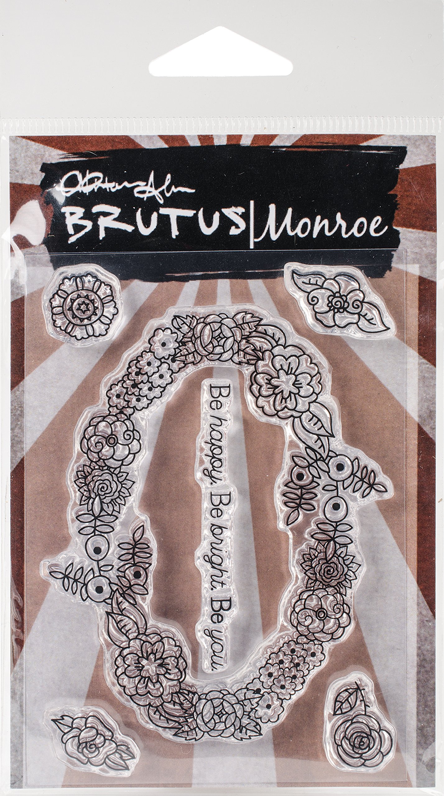 Brutus Monroe Clear Stamps 3"X4"-Floral Frame