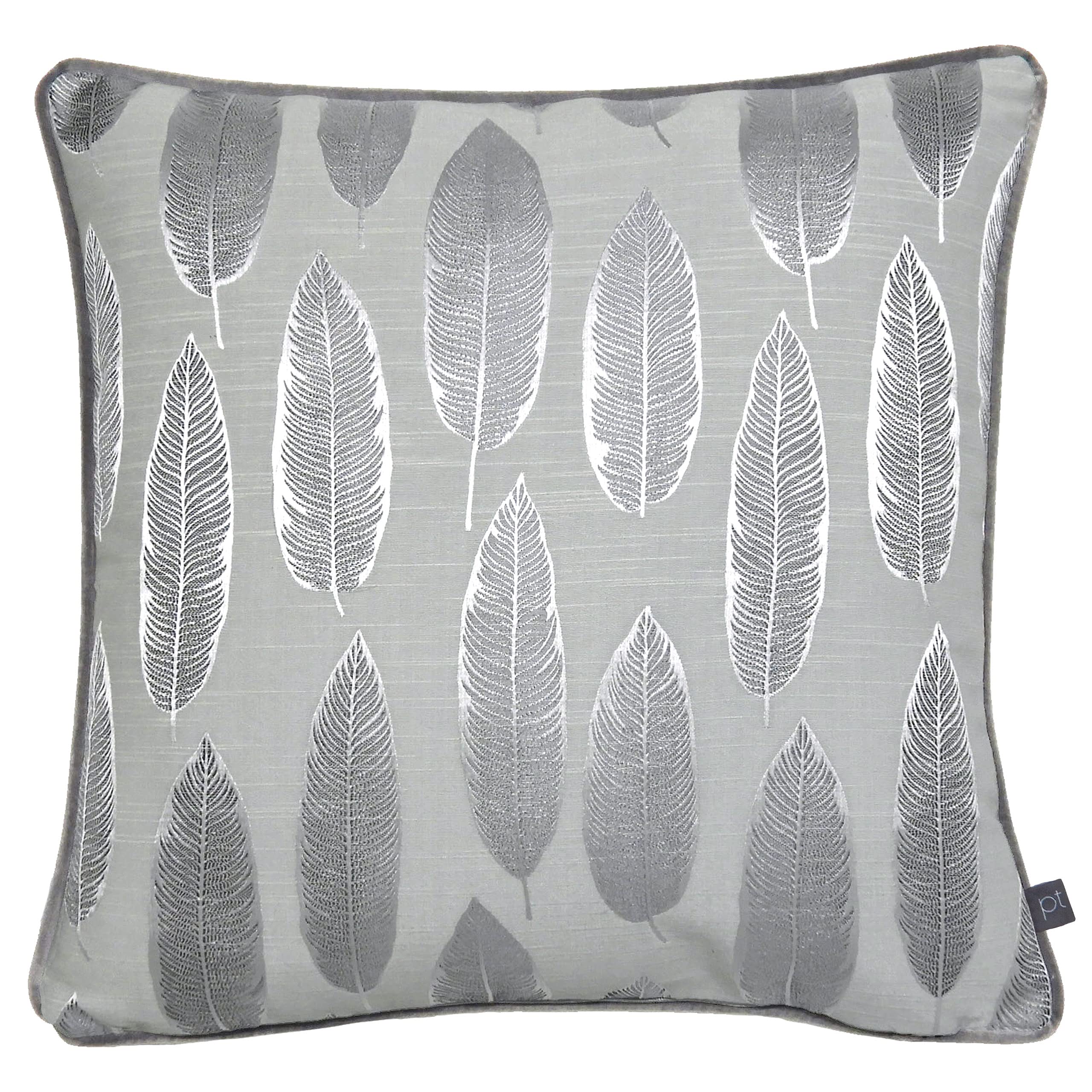 Prestigious Textiles Quill Feather Filled Cushion, Polyester, Cotton, Silver