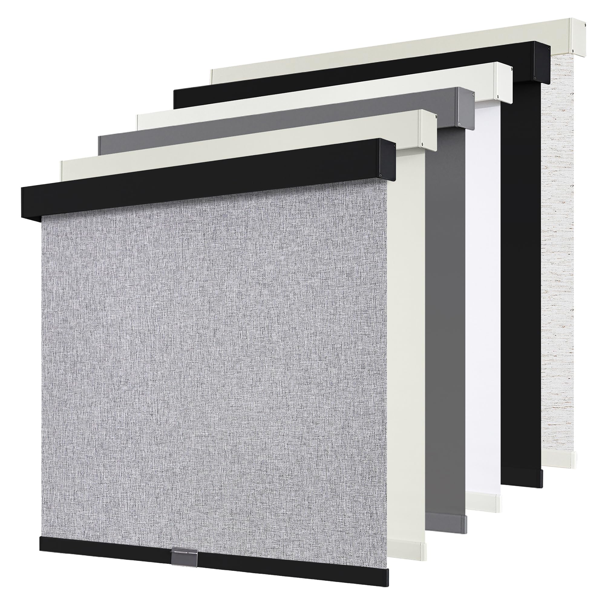 SUNOFF Cordless Blackout Roller Shades for Windows,50"W x 72"H,Heather Grey