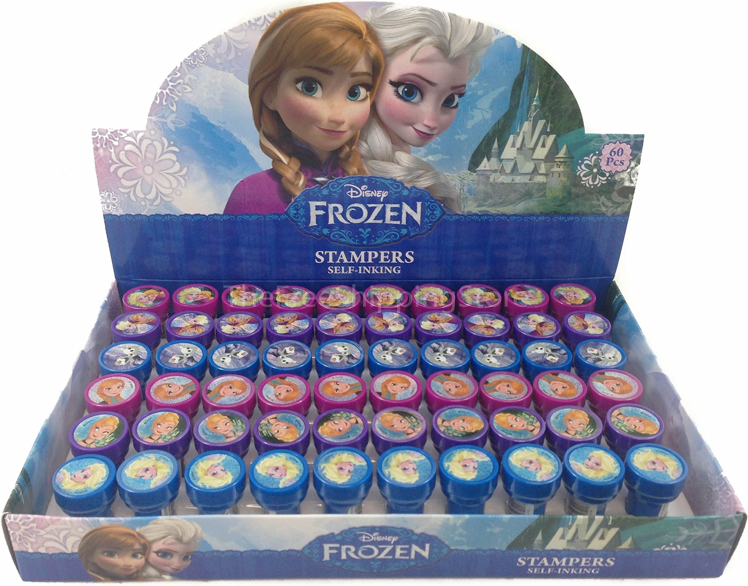48 Pieces Frozen Anna Elsa Olaf Stampers Self-Inking Birthday Party Favors