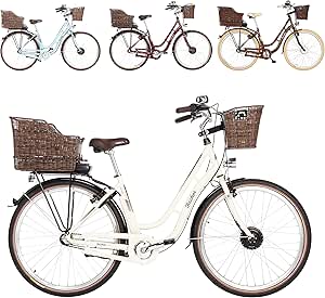 FISCHER E-Bike Retro ER 1804, olika färger, 28 tum, RH 48 cm, framhjulsmotor 25 Nm, 36 V batteri
