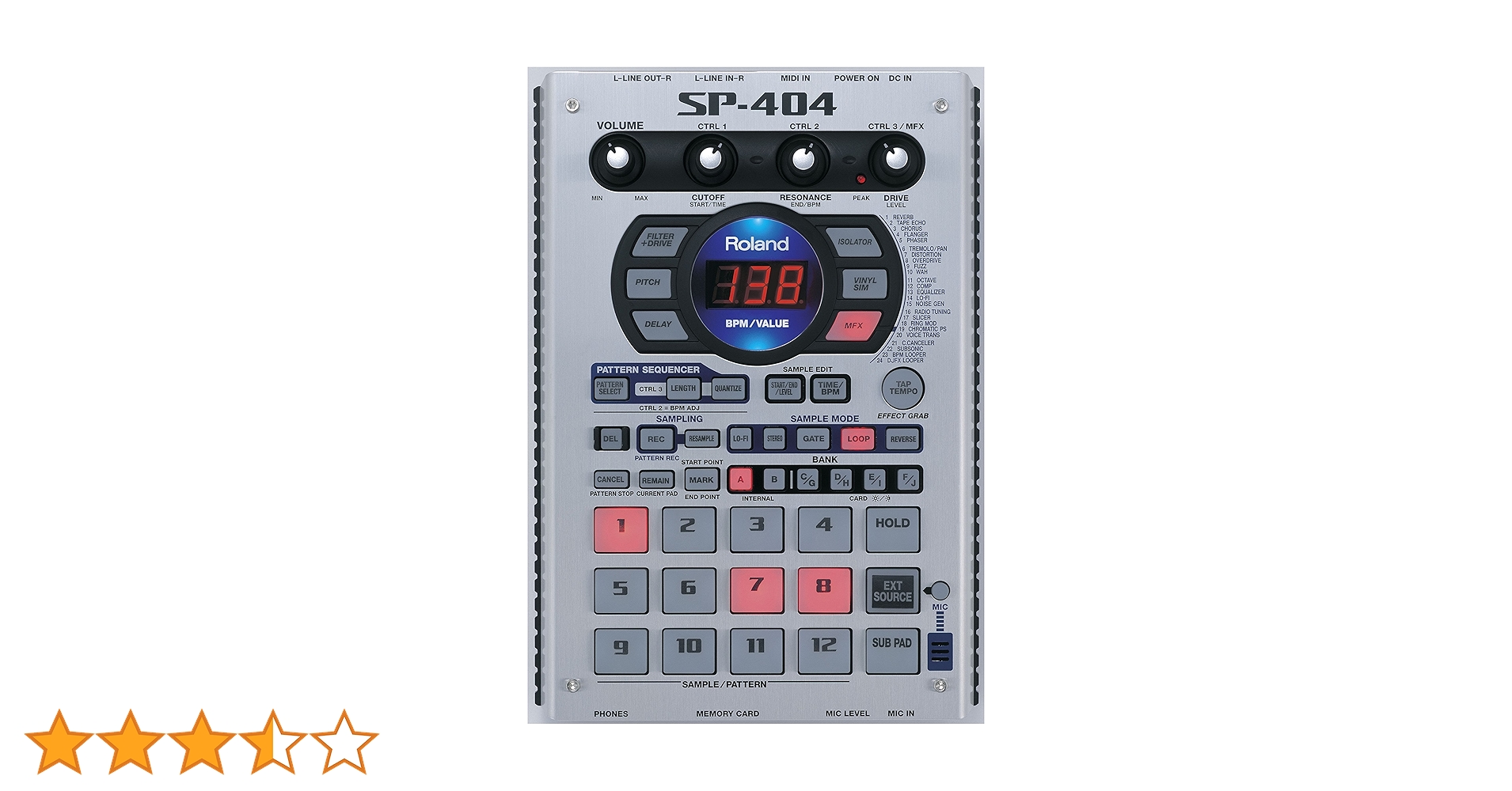Roland SP-404 サンプラー ACアダプター付き 512MB Roland SP-404 サンプラー ACアダプター、CFカード付き