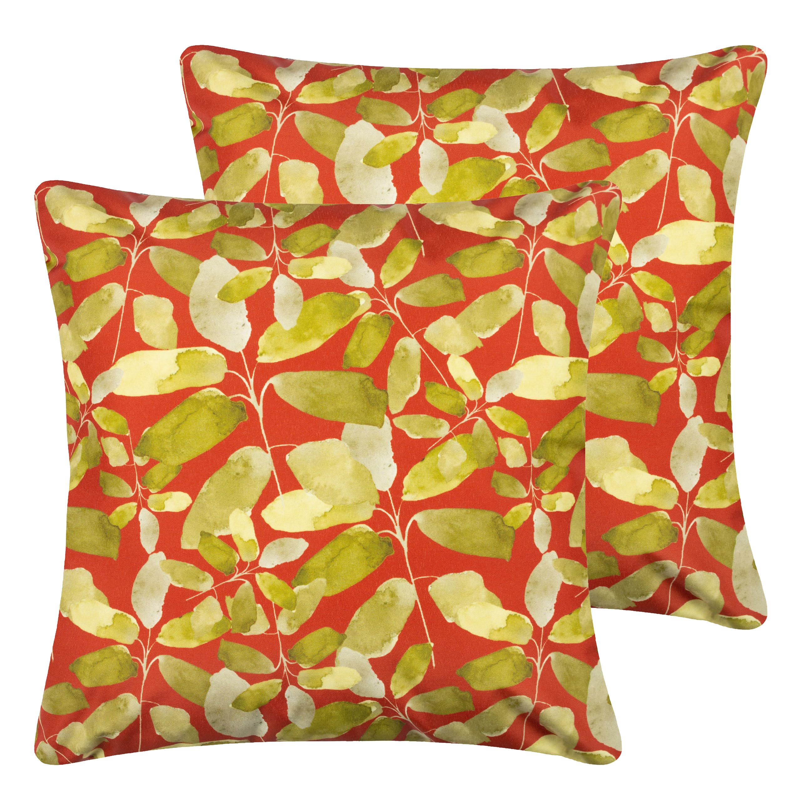 Wylder Tropics Lorena Outdoor Cushions Twin Pack, Brick, 43 x 43cm