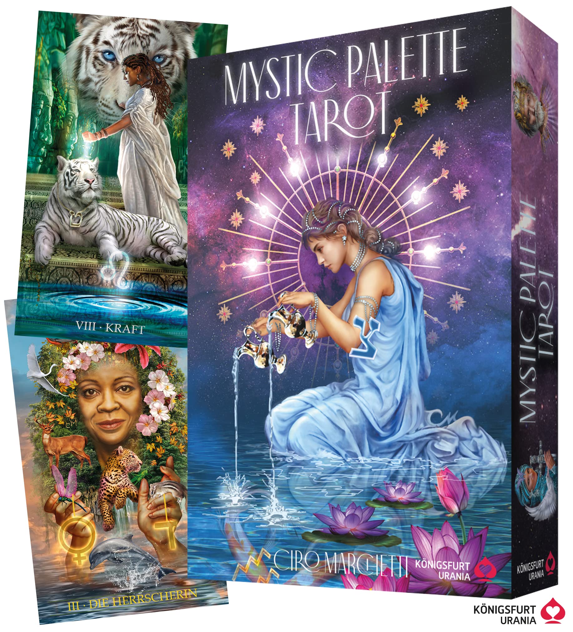Mystic Palette Tarot: 78 Tarotkarten und farbiges Buch (Ciro Marchetti, Deutsch)
