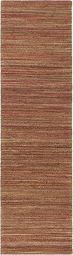Miniatura 2 de SAFAVIEH Cape Cod Collection - Alfombra de pasillo, 2 pies 3 pulgadas x 8 pies, óxido, yute trenzado hecho a mano, ideal para zonas de alto tráfico