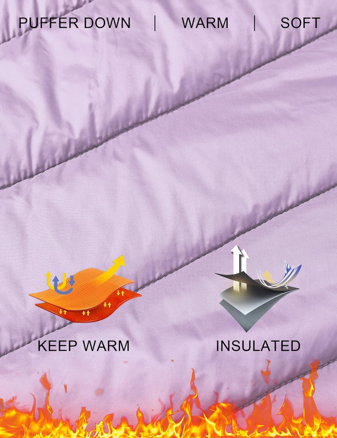 MoFiz Womens Puffer Softshell Vest Hooded Lightweight Insulated Hybrid Down Jacket Full Zip Running Vest - Image 6