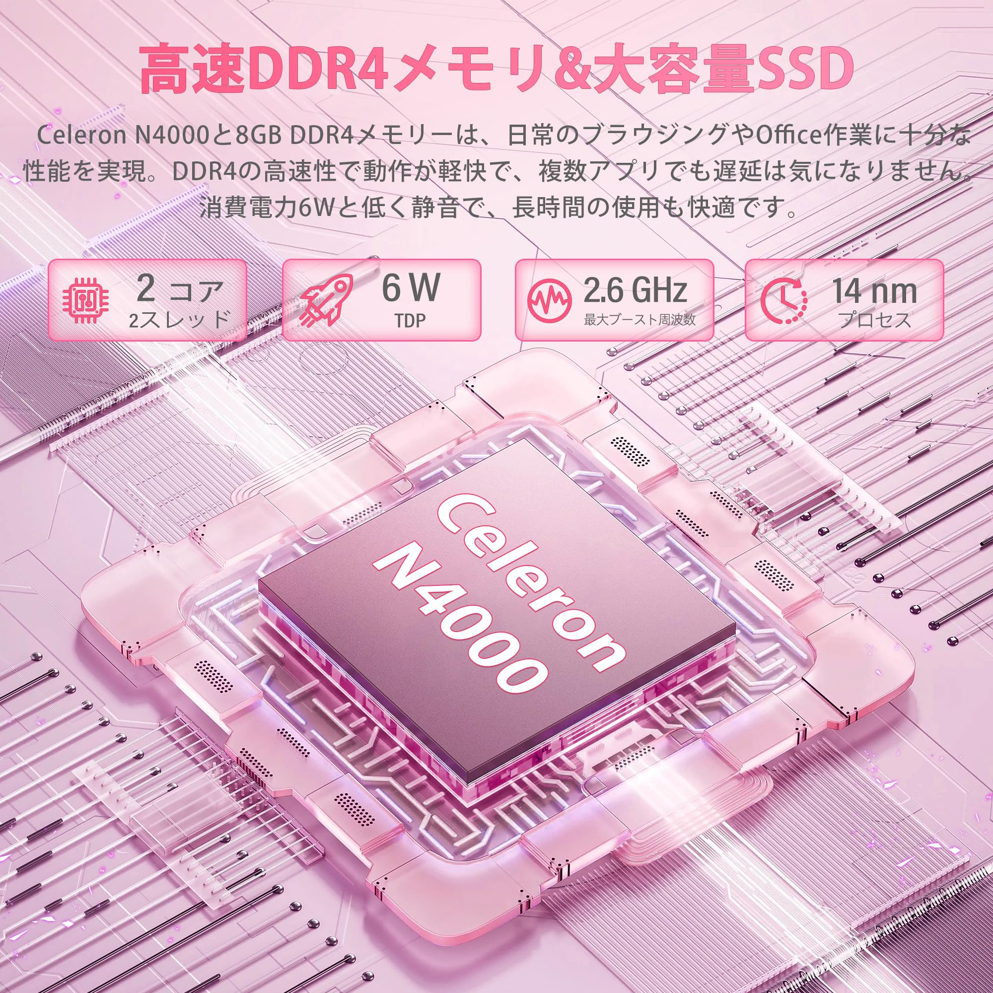 Amazon.co.jp: 2026最新ミニ ノートPC 10.1インチノートパソコン/DDR4