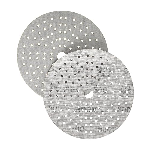 Miniatura 30 de Mirka Iridium Premium Sandpaper Ø 6-Inch Hook & Loop, Grit 120, 50 pcs/for Sanding of Paint, Putty, Primer, Wood, Steel, Mineral Materials, Plastic.