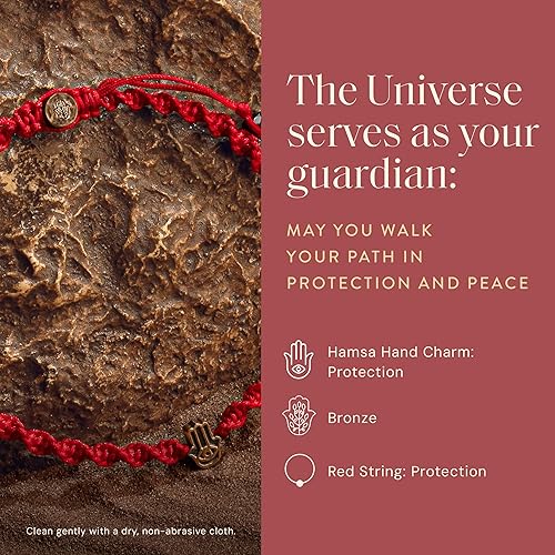 Miniatura 3 de Karma and Luck - Guardian of Blessing - Pulsera ajustable con dije rojo para hombre hecha a mano en Bali Circonita preciosa