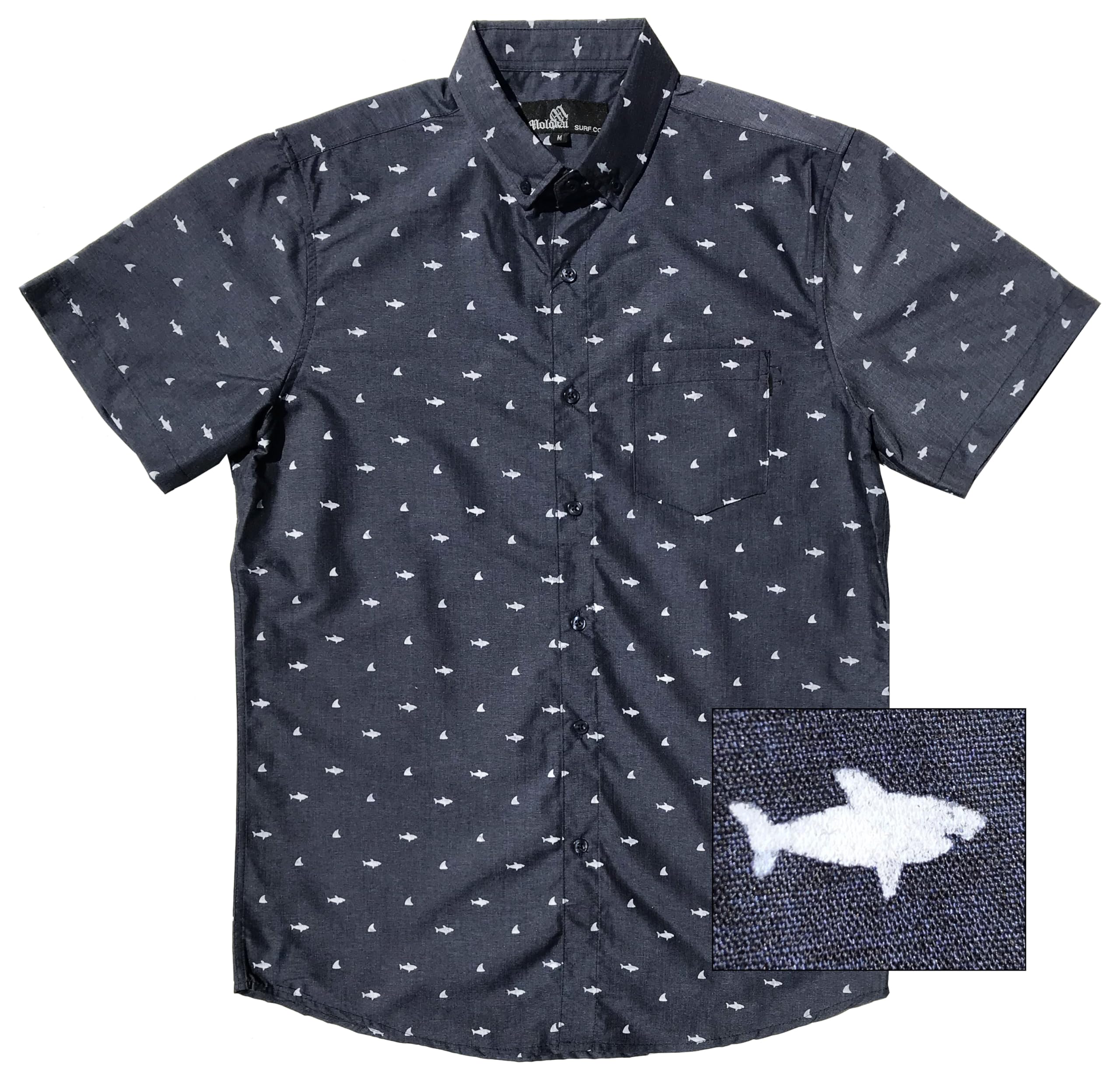 Molokai Surf Button Down Slim Fit Hawaiian Short Sleeve Shirts