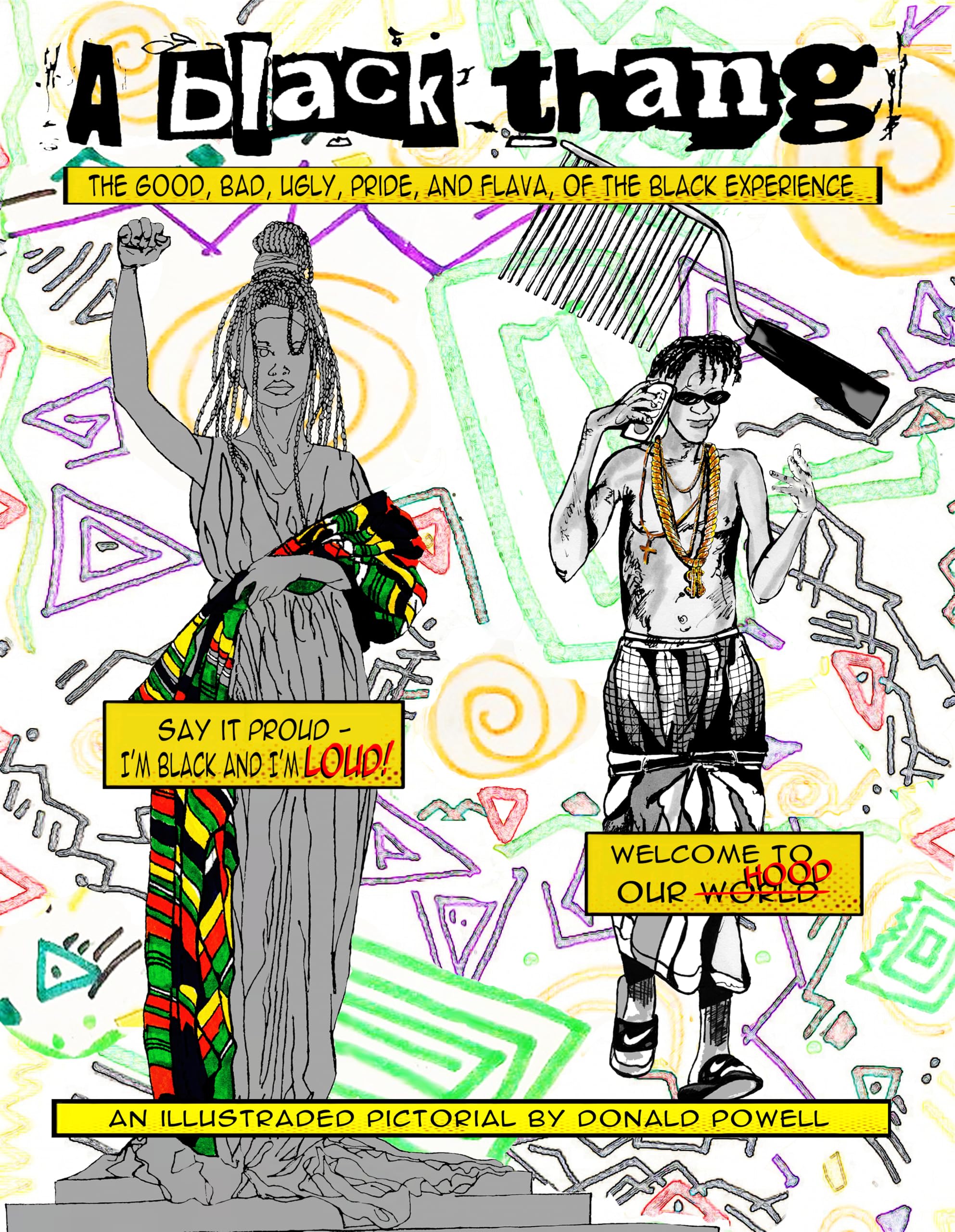Livre illustré A Black Thang Donald Powell : un cadeau culturel prestigieux en anglais