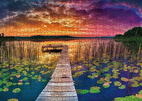 Miniatura 2 de Rompecabezas de naturaleza de 1000 piezas para adultos, paisaje de escena, rompecabezas de viaje, escénico como decoración de lago