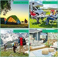 Vista 7 de Tendedero portátil de viaje con 12 clips coloridos y bolsa, línea de ropa elástica para RV y campamentos para línea de secado de ropa