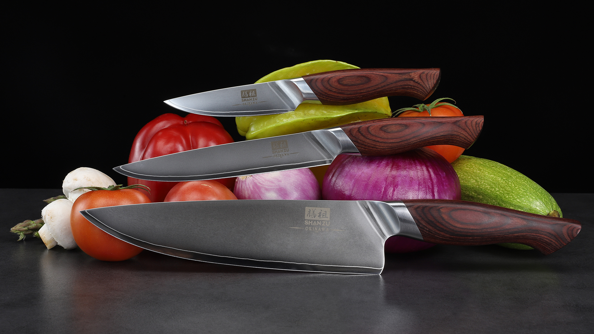 Amazon.com: SHAN ZU Japanese Knife Set 3 PCs, High Carbon