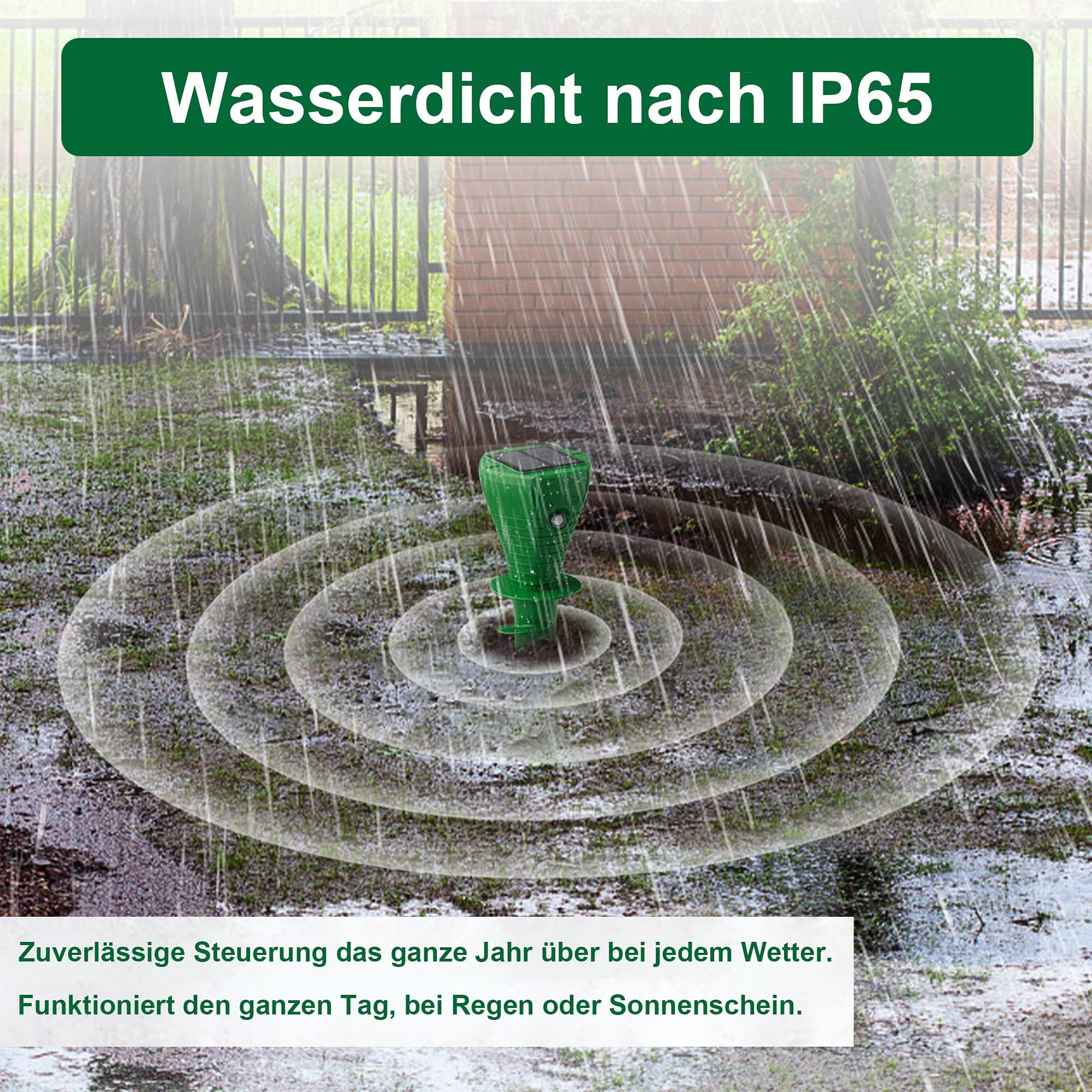 4 Stück Solar Maulwurf Vertreiber, Ultraschall Wühlmaus Vertreiben Testsieger, IP65 Wasserdicht Wühlmausschreck, Haustierfreundlich gegen Maulwürfe, Wühlmäuse & Gartennagetiere