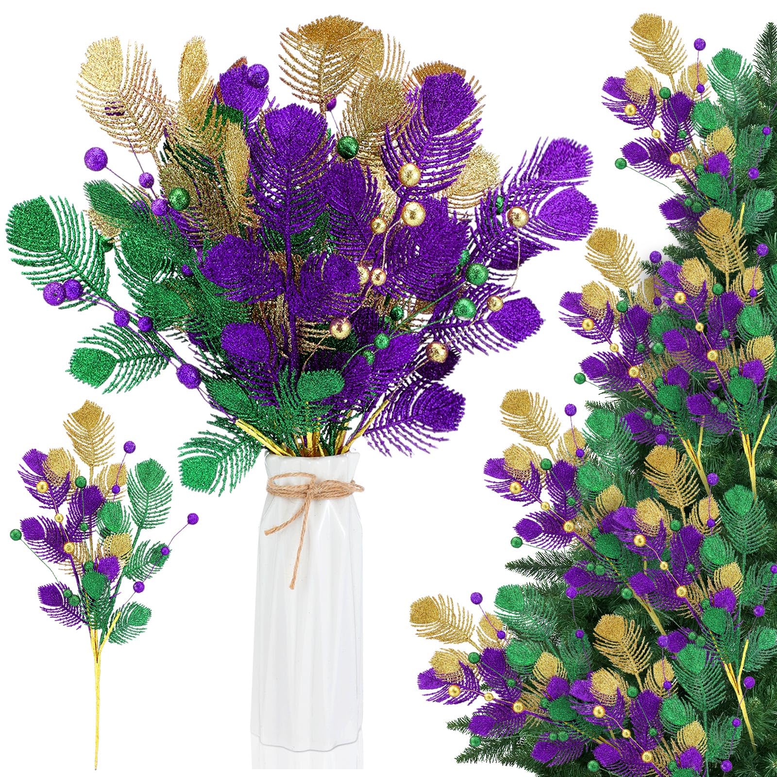 Amazon.com: Glitinsel 6 Pcs Mardi Gras Decorations Tables
