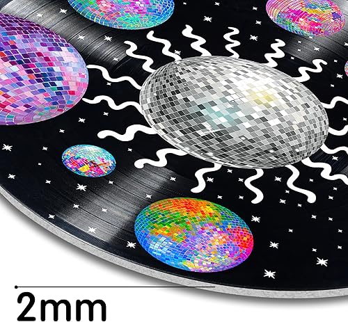 Miniatura 3 de HK Studio Decoración hippie, carteles para estética de habitación, decoración de discos, decoraciones de fiesta temática musical, 4 piezas de 12