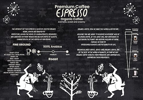 Miniatura 3 de Orgaanika Andes Espresso Blend | Gourmet Fine Ground | Tostado Medio | Especialidad Orgánica Lo mejor para preparación de Moka Pot & Espresso